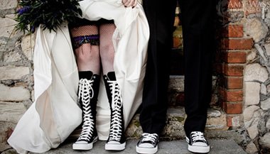 Casamentos inusitados: a cerimônia de um casal rockroll