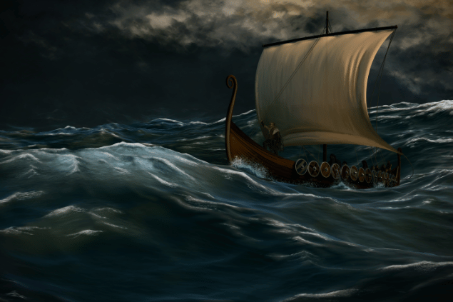barco na tempestade