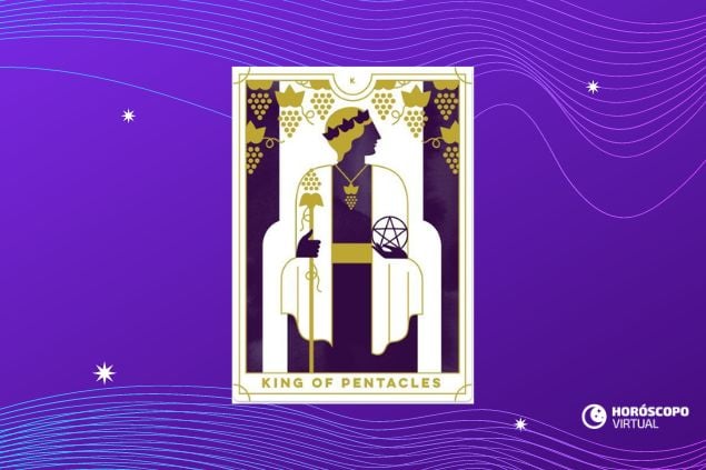 Imagem da carta de tarot REi de Ouros