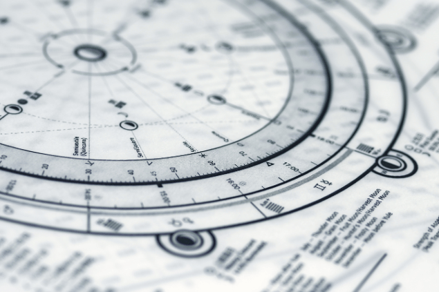 Imagem de um outro mapa astral e em destaque o nodo lunar representando a cabeça do dragão